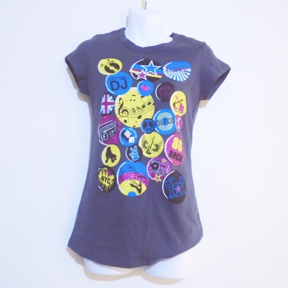 Wet Seal Glitter Music Graphic Tee - Picture 4 of 6